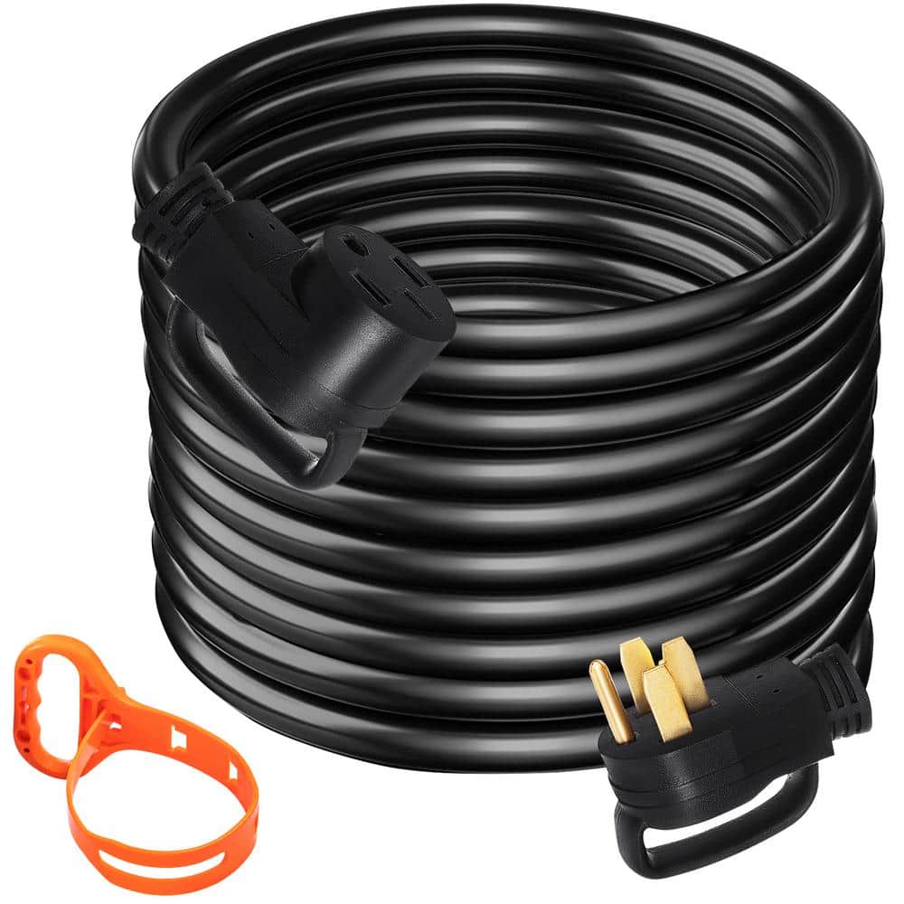 36 ft. 50 Amp Generator Power Cord 6/3 and 8/1 AWG Copper Wire Extension Cord with Handles for RV Trailer Camper - Hercitys
