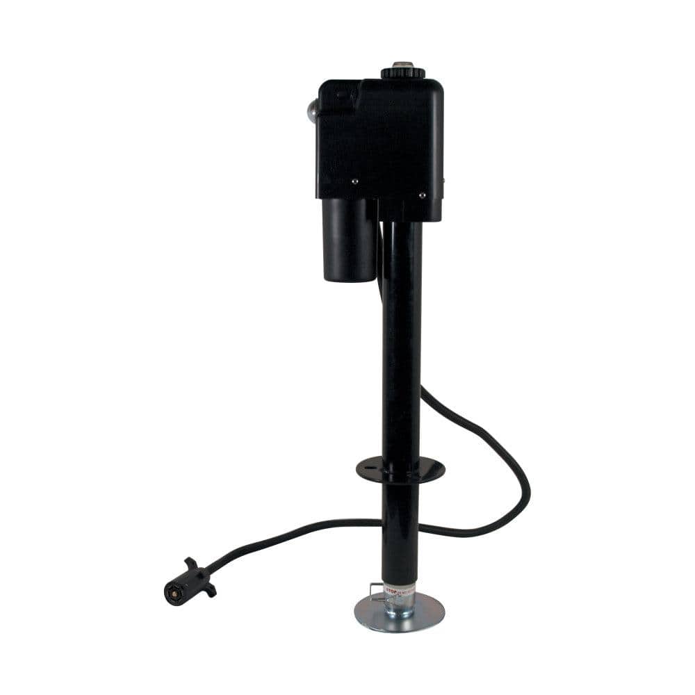 3500 Electric Tongue Jack with 7 Way Plug in Black - Hercitys
