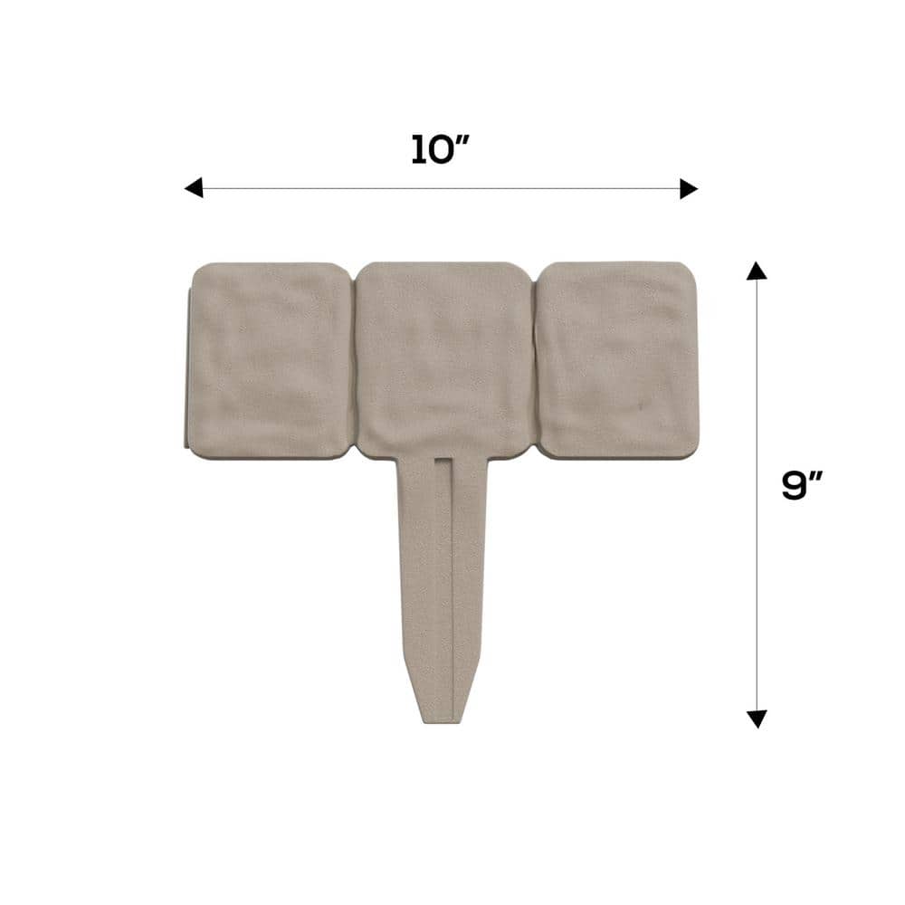 10 in. x 95 in. Cobblestone Flower Bed Border (10-Piece) - Hercitys