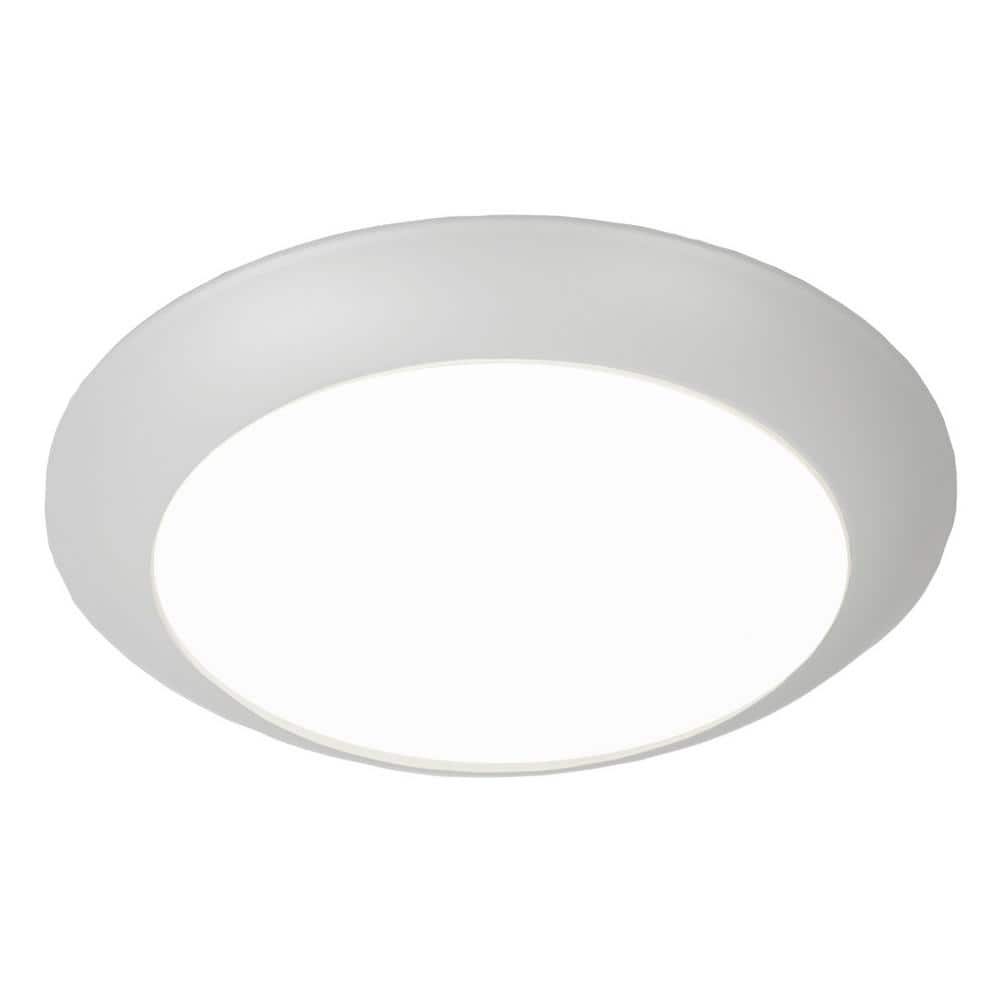 15-Watt White Integrated LED Ceiling Flush Mount - Hercitys