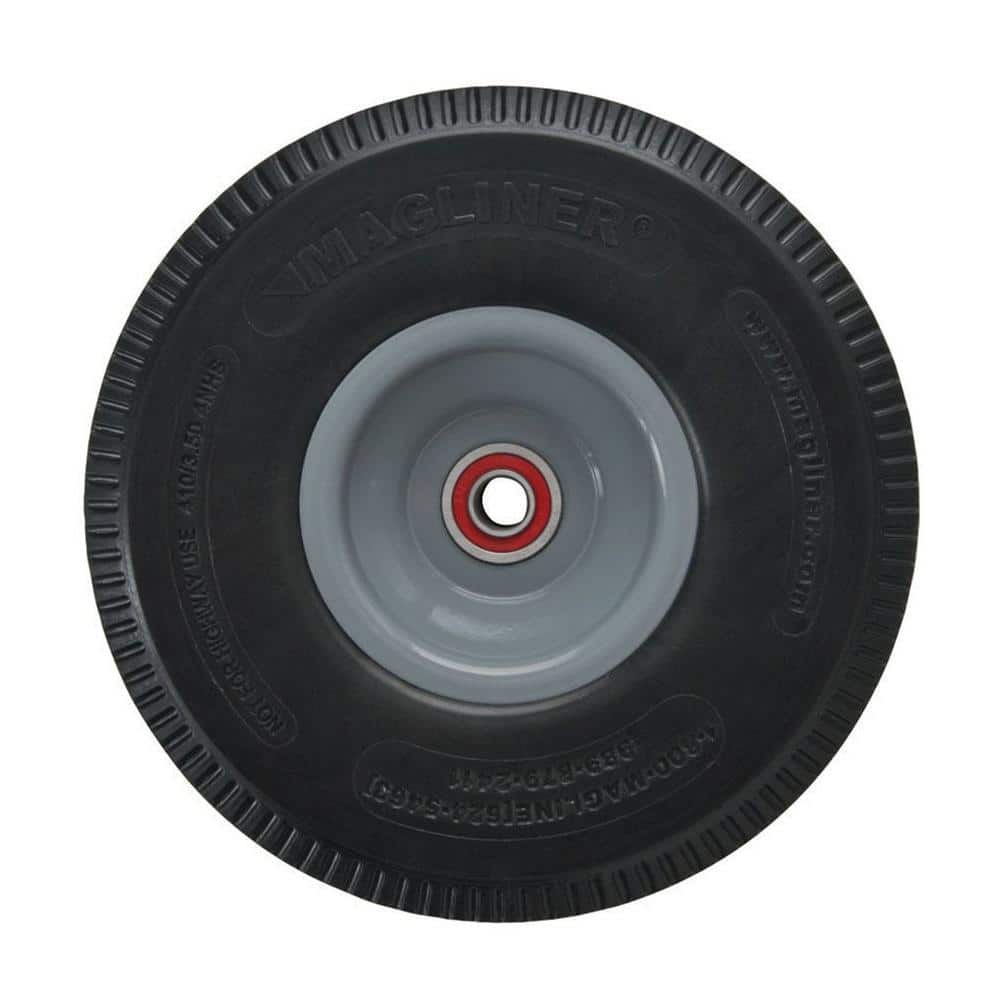 10 in. x 3-1/2 in. Hand Truck Wheel Microcellular Foam with Sealed Semi-Precision Bearings - Hercitys
