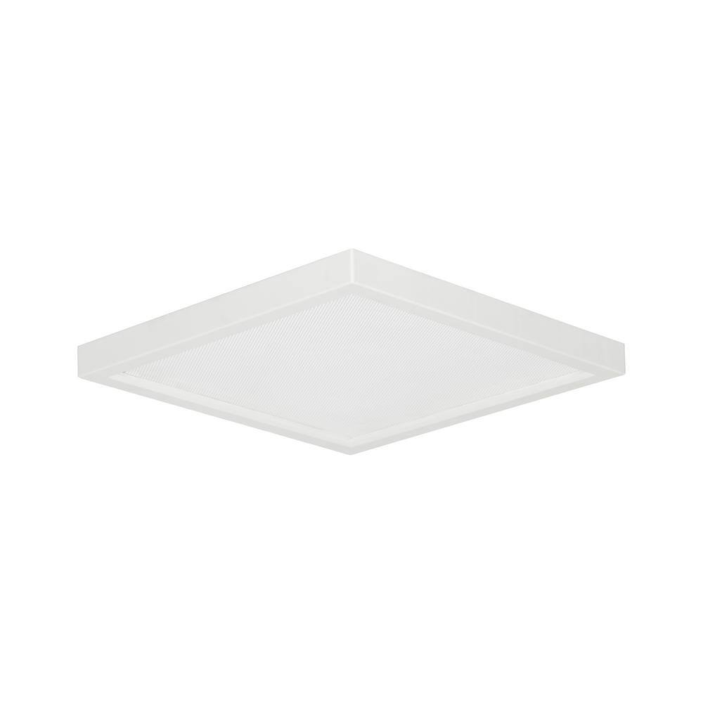 10 in. Multi-Color Selectable LED Flush Mount Remote Platter White - Hercitys