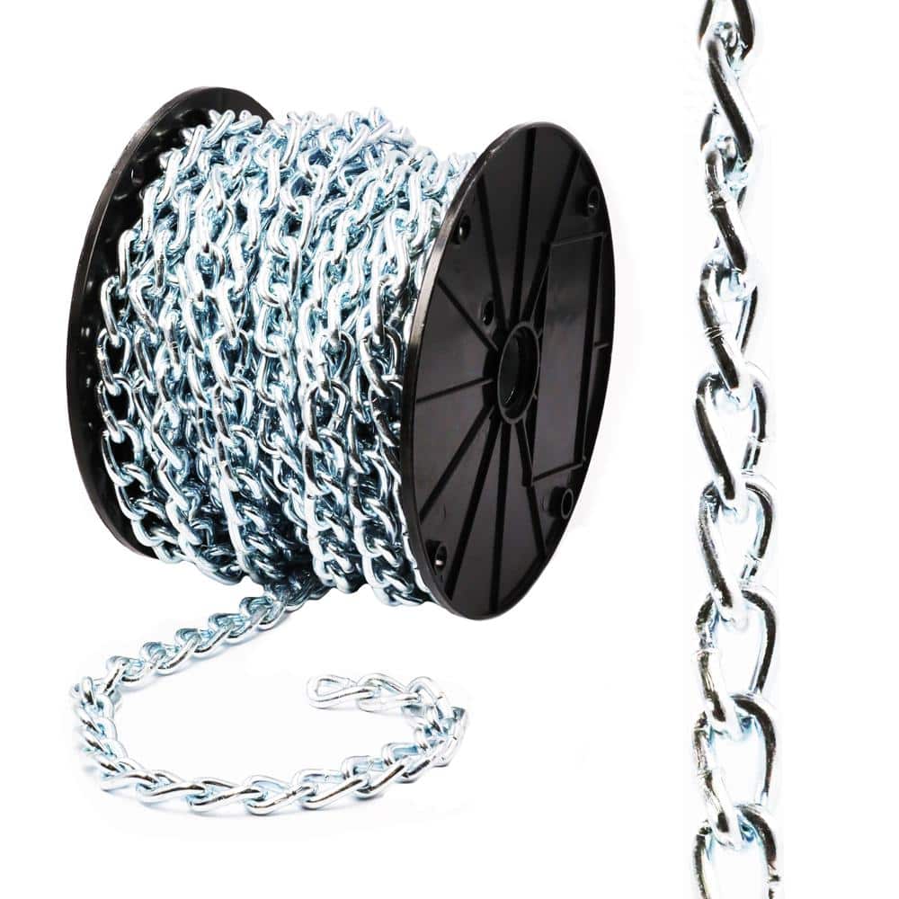 #2/0 x 75 ft. Zinc Plated Steel Twisted Link Chain - Hercitys