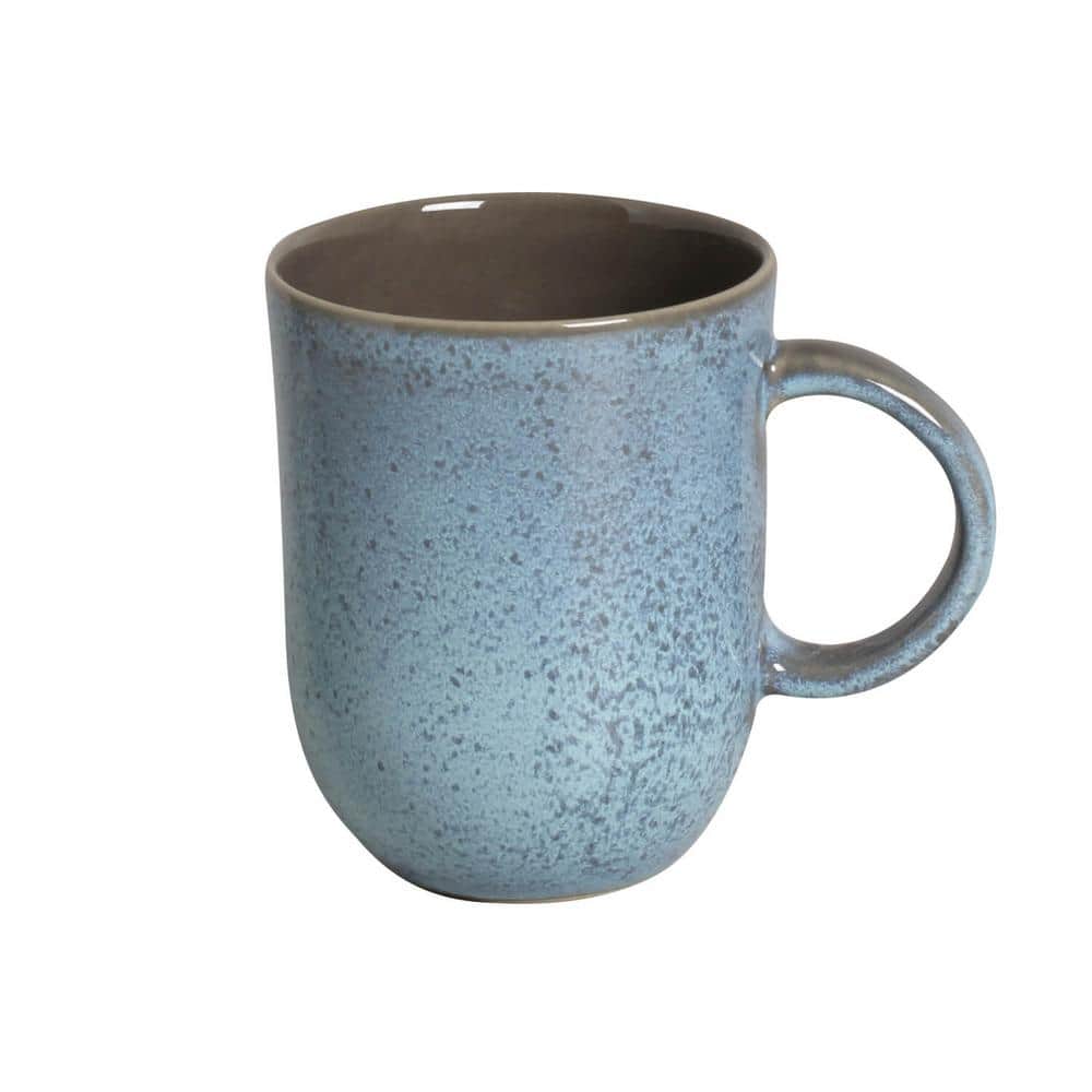 11.16 oz. Breeze Light Blue Stoneware Coup Mug (Set of 4) - Hercitys