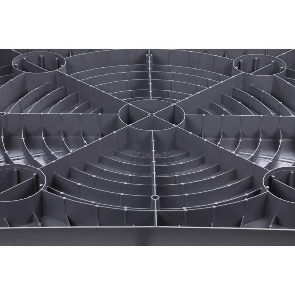 40 in. x 40 in. x 3 in. E-Lite Plastic HVAC Condensing Unit Pad - Hercitys