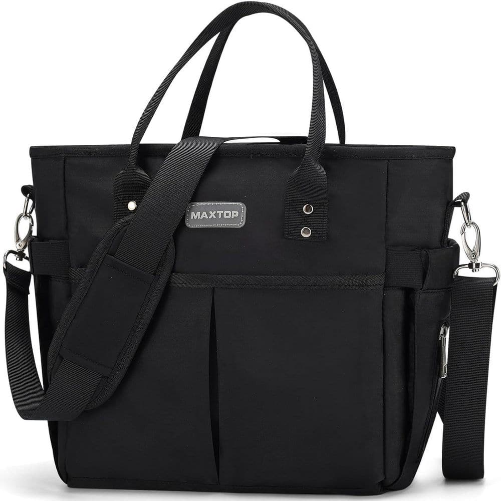 12 qt. Large Capacity Insulated Thermal Lunch Bag with Wide-Open Pocket Leakproof Cooler Black for Work Picnic Office - Hercitys