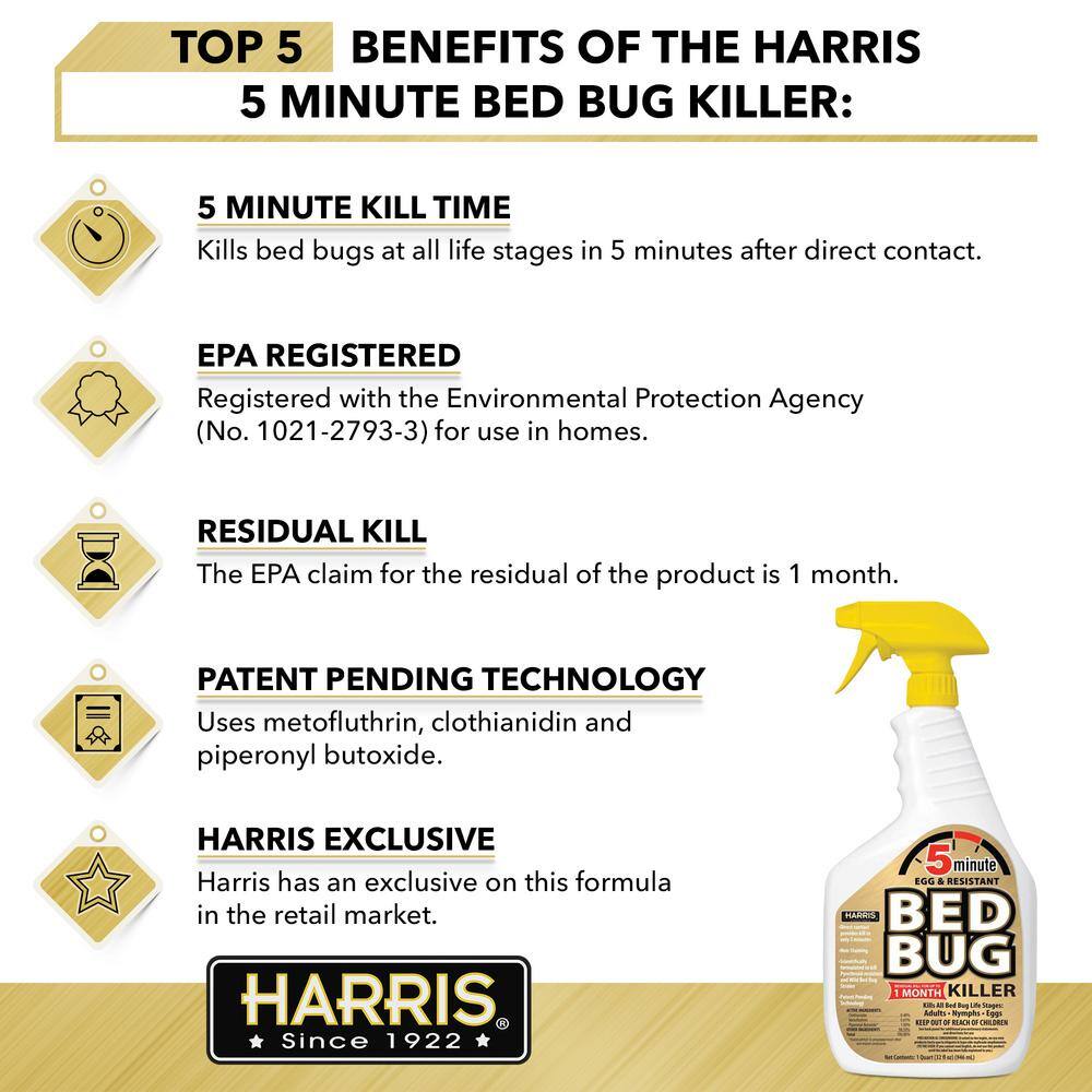 32 oz. 5-Minute Bed Bug Insect Killer and 8 oz. Diatomaceous Earth Bed Bug Killer - Hercitys