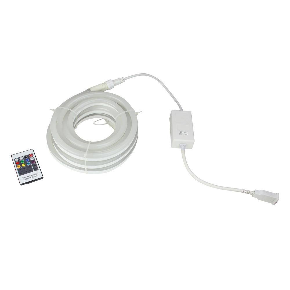 16 ft. 96-Light Multi-Color LED Commercial Grade Flexible Christmas Rope Lights - Hercitys