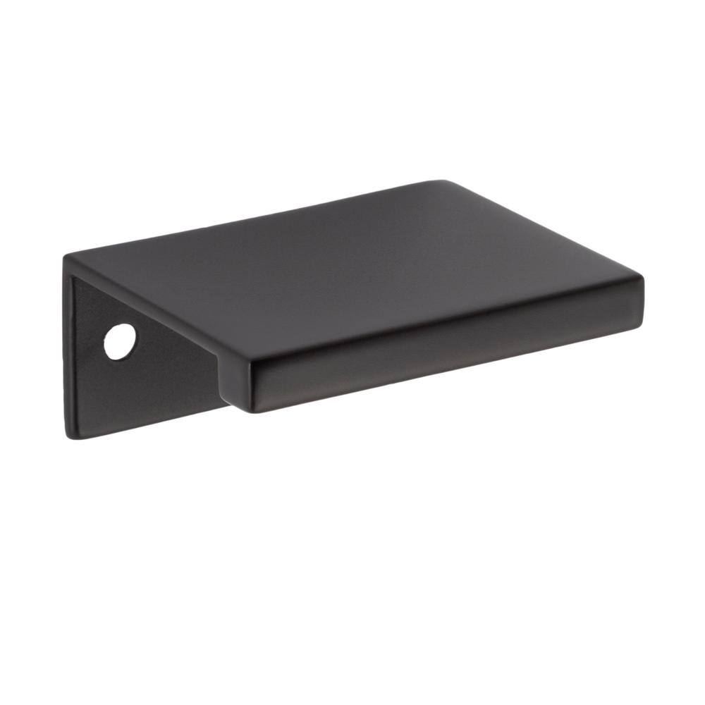 5-Pack Ethan 1-1/2 in. (38 mm) Center-to-Center Matte Black Edge Drawer Pull - Hercitys