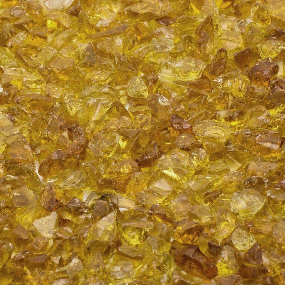 1/2 in. 10 lb. Medium Chestnut Landscape Fire Glass - Hercitys