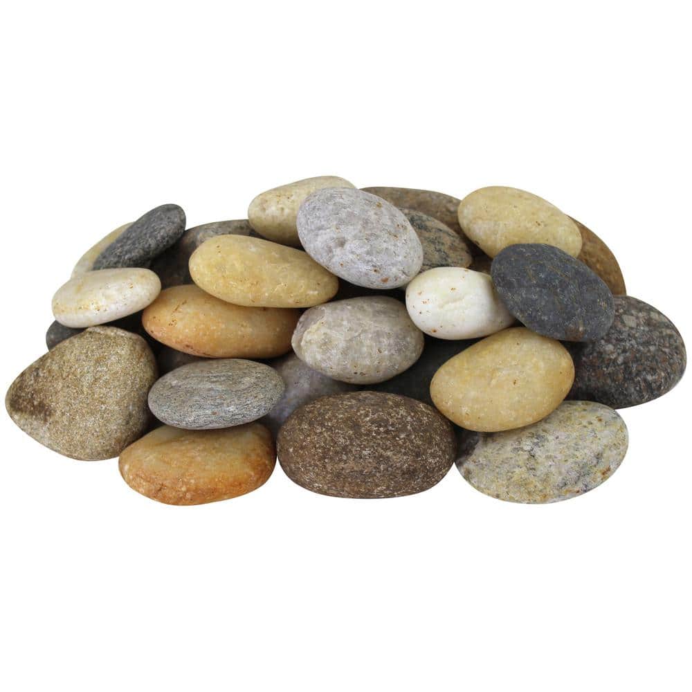 1 in. to 3 in. 30 lbs. Mixed River Pebbles - Hercitys