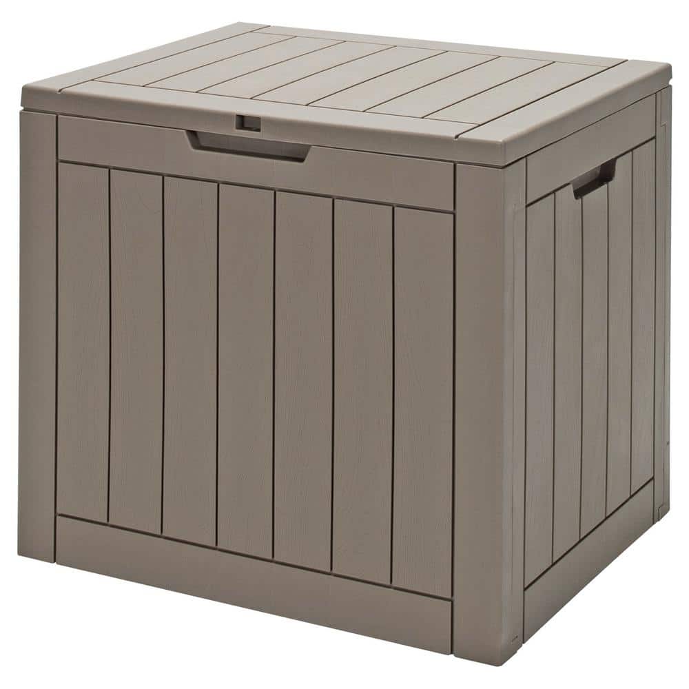 30 Gal. Light Brown Plastic Deck Box - Hercitys