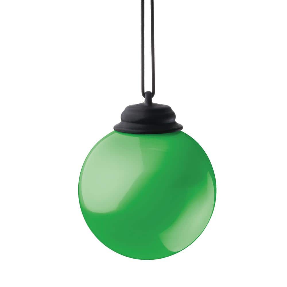 5 in. Green LED Hanging Patio Globe - Hercitys