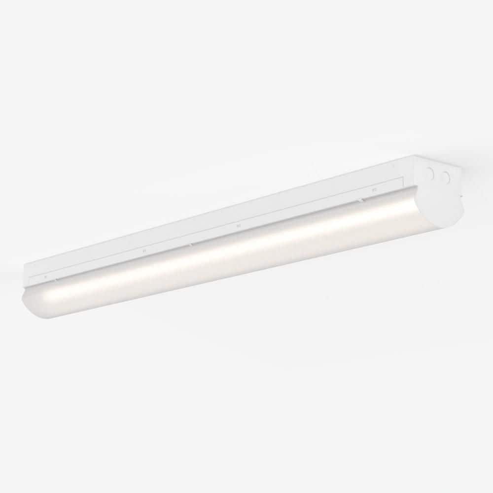 24 in. LED Flush Mount Strip Light, Commercial Grade Wraparound Shop Light, 27W, 2500 Lumen, 120-277V, 5CCT, 0-10V Dim - Hercitys