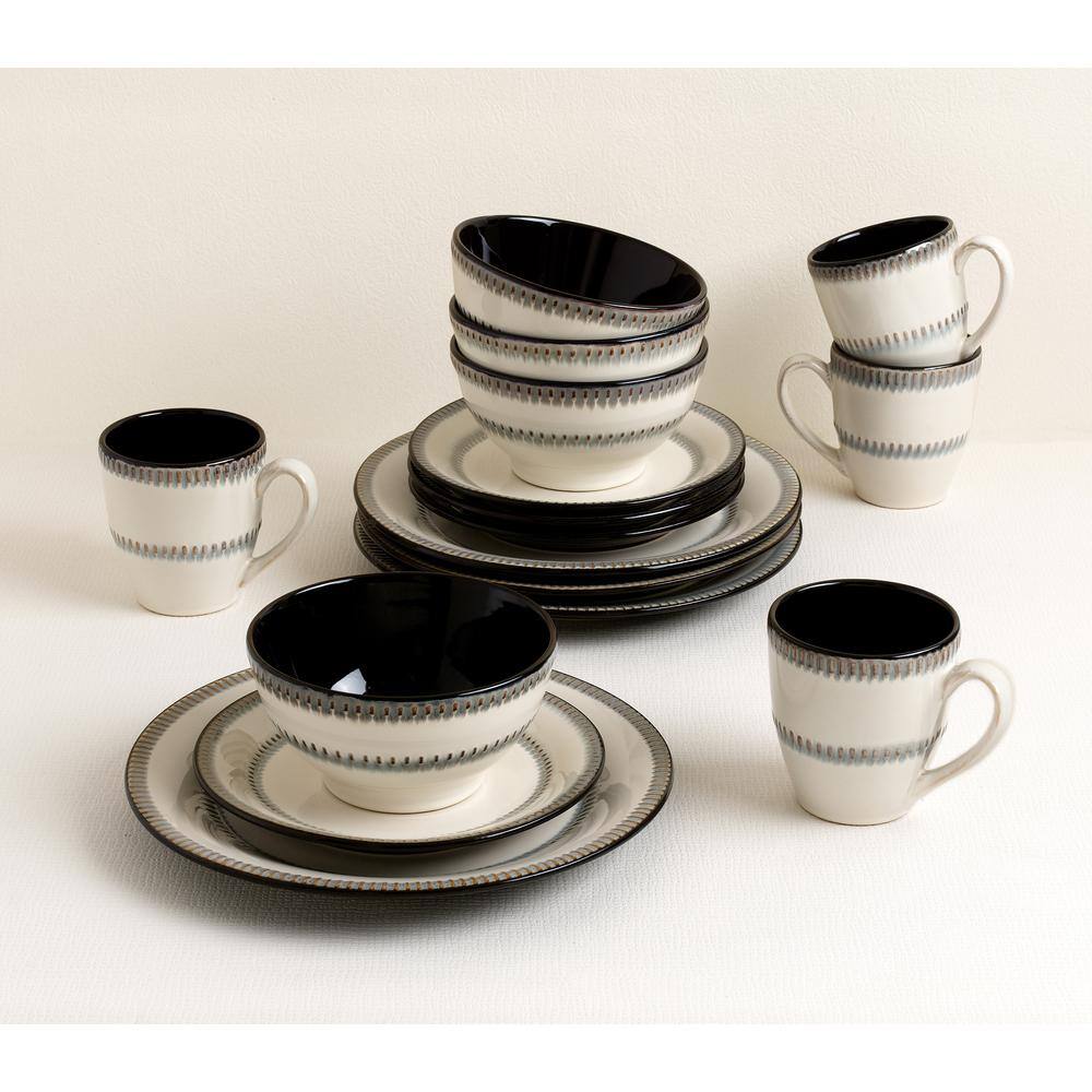 16-Piece Contrast Stoneware Set - Hercitys