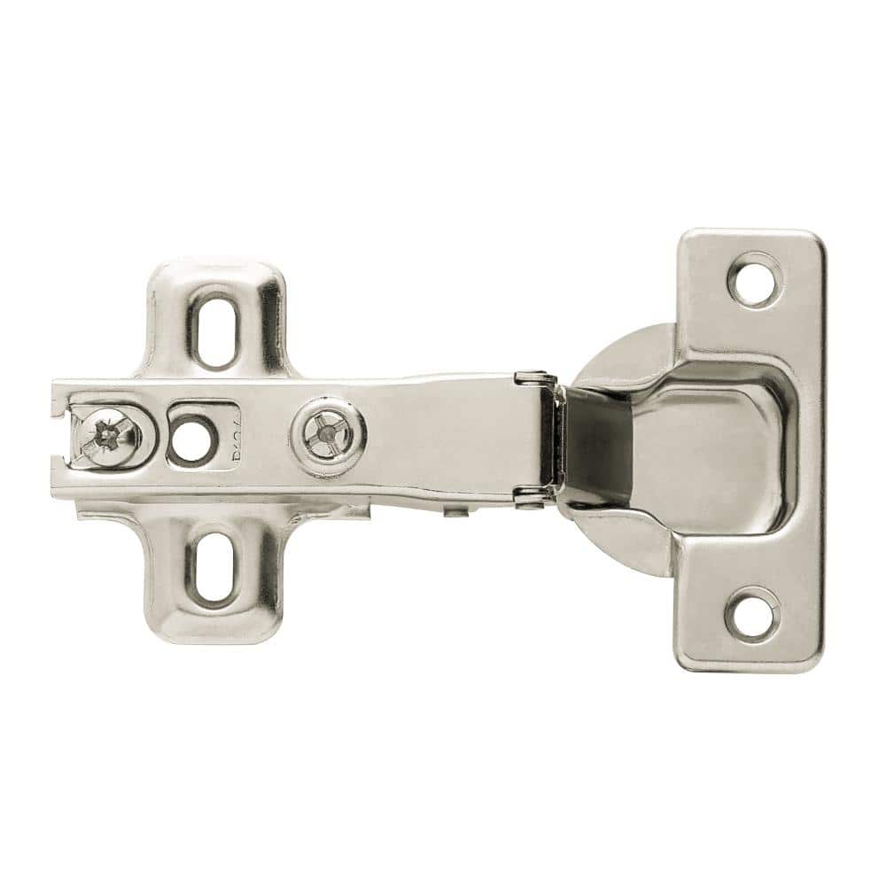 5 Pair Framelesss 35 mm 110-Degree Full Overlay Nickel Cabinet Hinge (10 Pieces) - Hercitys