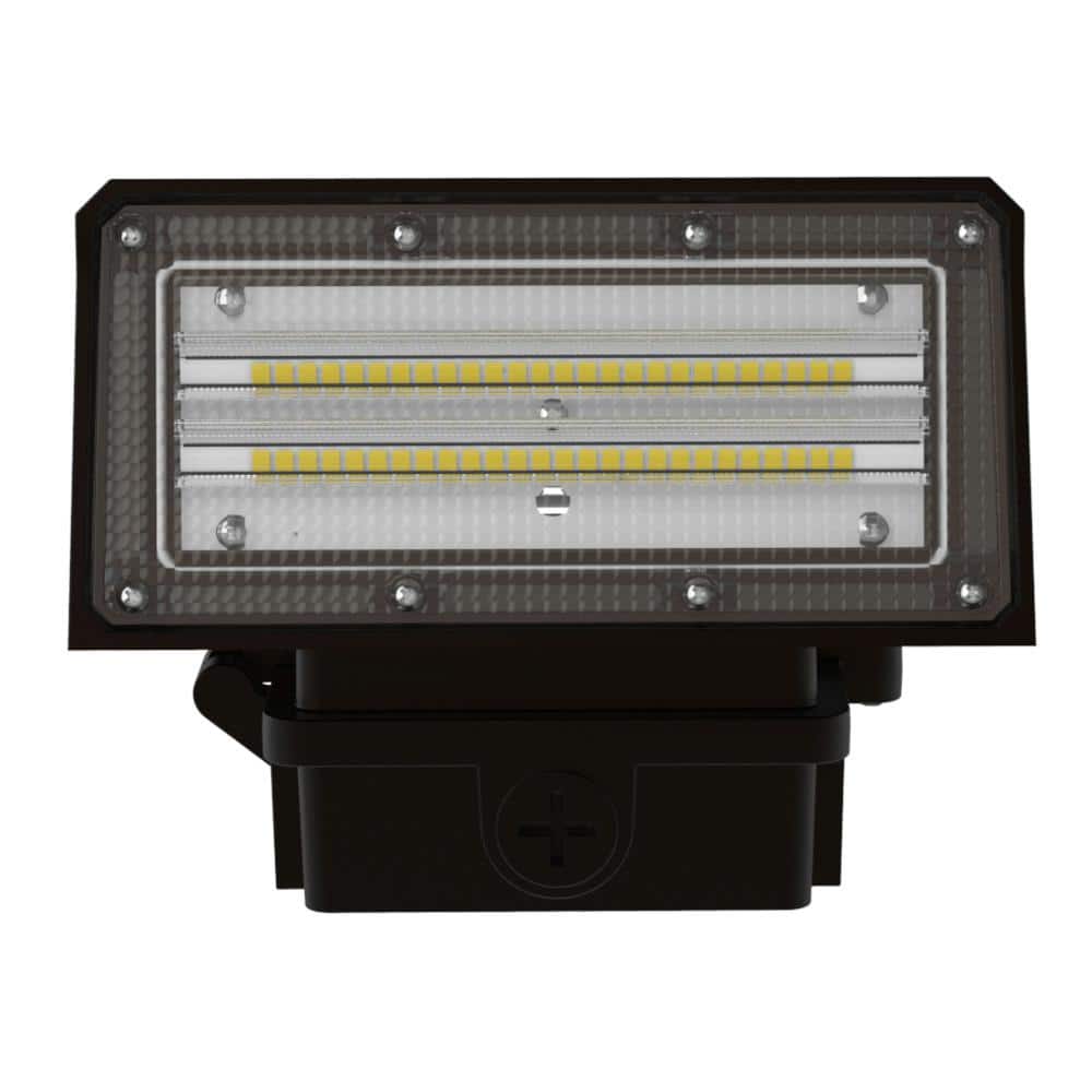 150-Watt Equivalent Integrated Dimmable LED Bronze Outdoor Wall Pack Light Full Cutoff 3000K/4000K/5000K - Hercitys