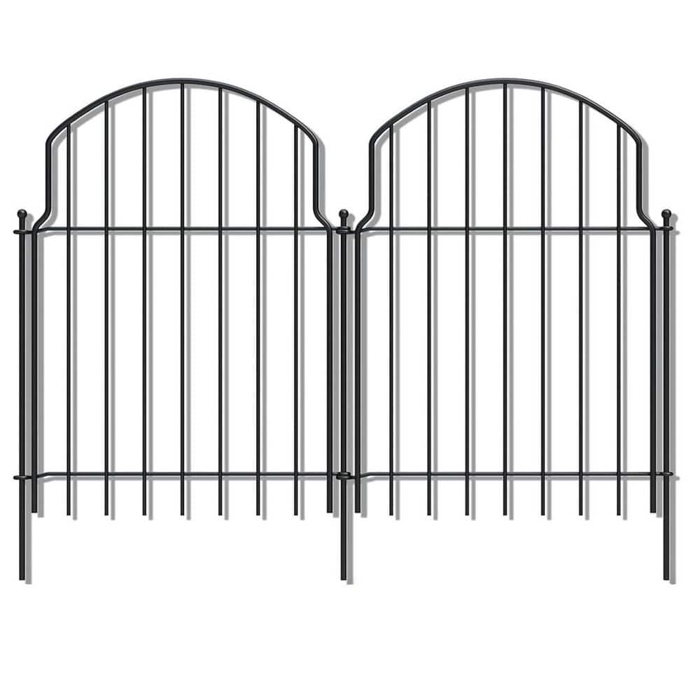 10Pcs 22 in. Metal Decorative Garden Fence Rustproof Animal Barrier Outdoor Yard Flower Bed Edging Panel for Dig Defence - Hercitys