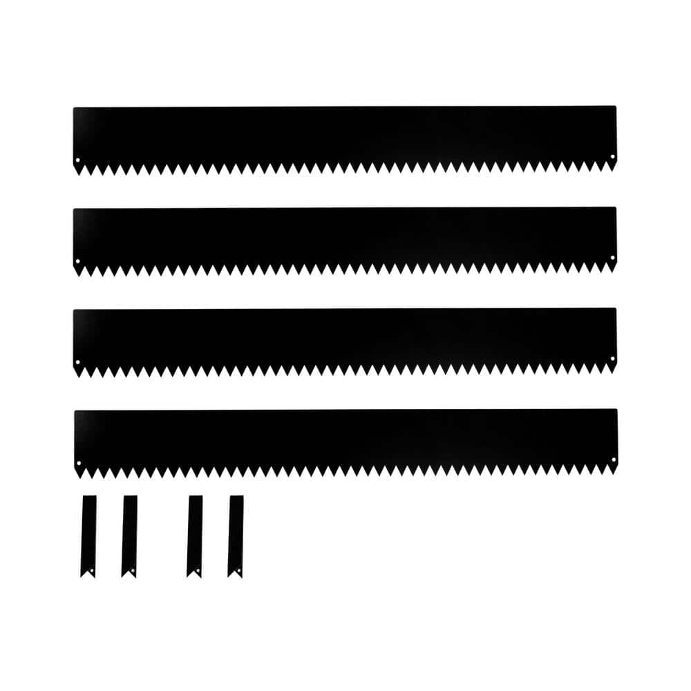 48 in. x 6 in. Black Steel Landscape Edging Kit Garden Edging Steel Edging Border (4-Piece Kit) - Hercitys