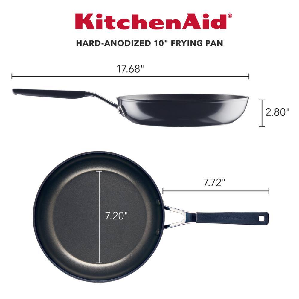 10 in. Hard Anodized Nonstick Aluminum Frying Pan Onyx - Hercitys