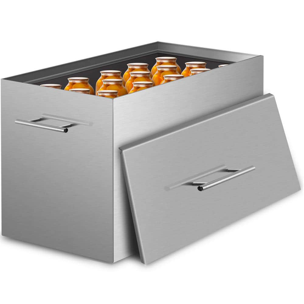 15 qt. Water Bath Canner Pot 1-Piece Silver Stainless Steel Gas Canning Preserving Set with Flat Bottom - Hercitys