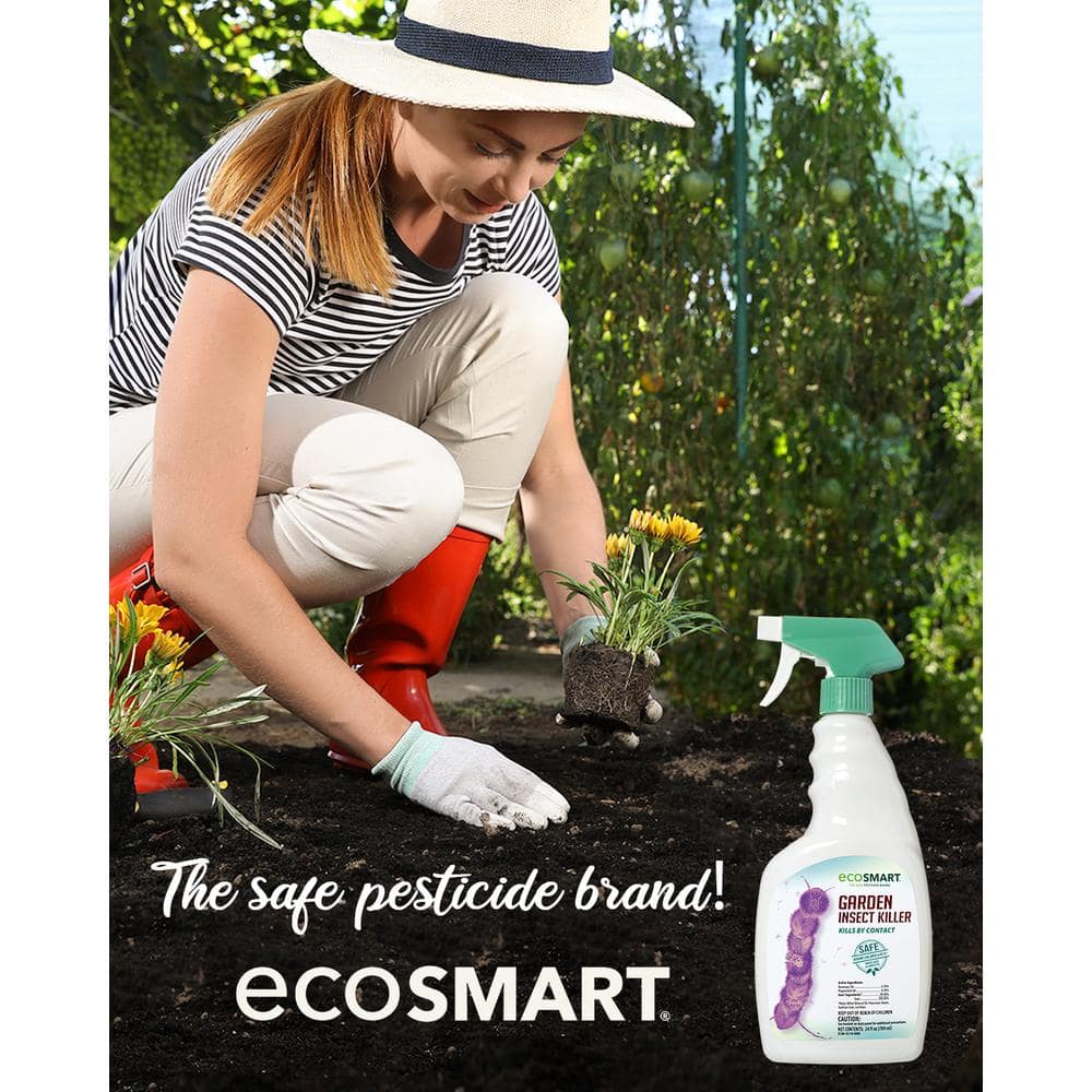 24 oz. Natural Garden Insect Killer with Plant-Based Rosemary Oil and Peppermint Oil, Ready-to-Use Spray Bottle (2-Pack) - Hercitys