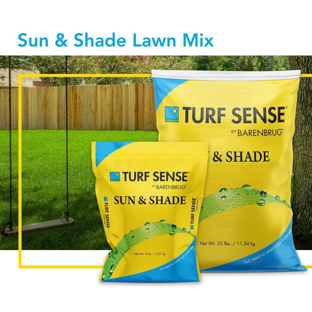 25 lbs. 8,300 sq. ft. Turf Sense Sun and Shade Mix Grass Seed - Hercitys