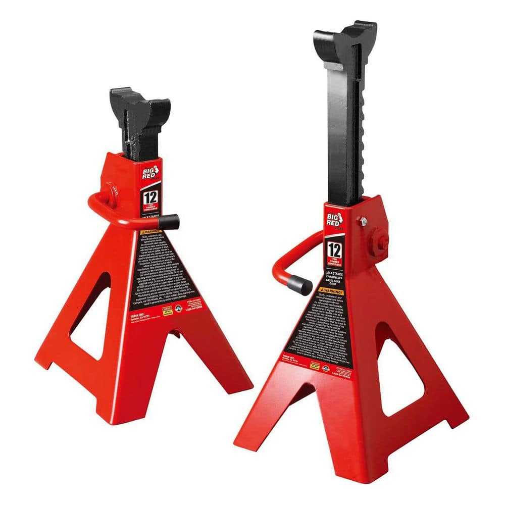 12-Ton Heavy-Duty Jack Stands (2 Pack) - Hercitys