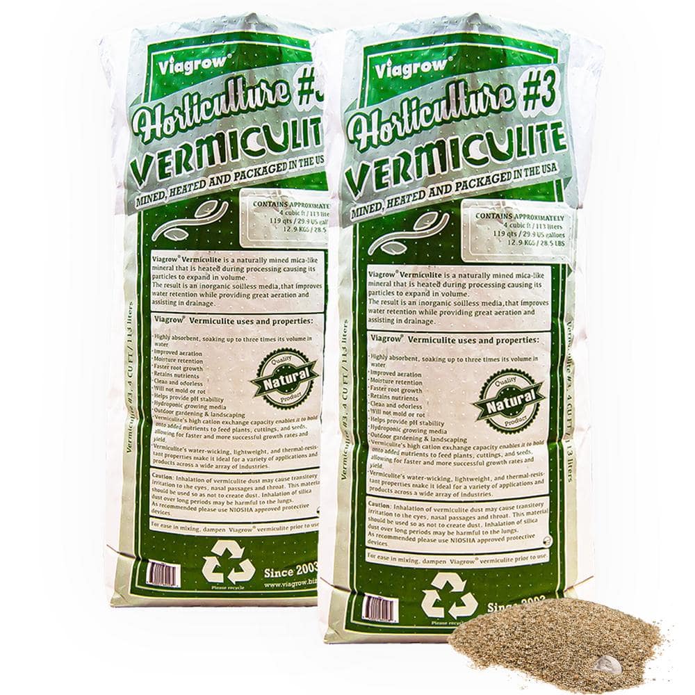 4 cu. ft. 29.9 Gal./113 l Horticultural Vermiculite (2-Pack) - Hercitys