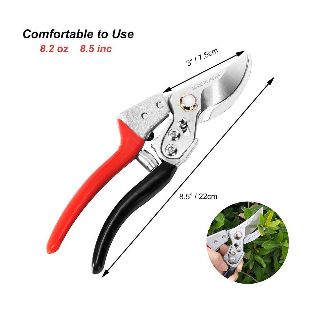 1.5 in. Pruning Shears Red Garden Professional Bypass - Hercitys