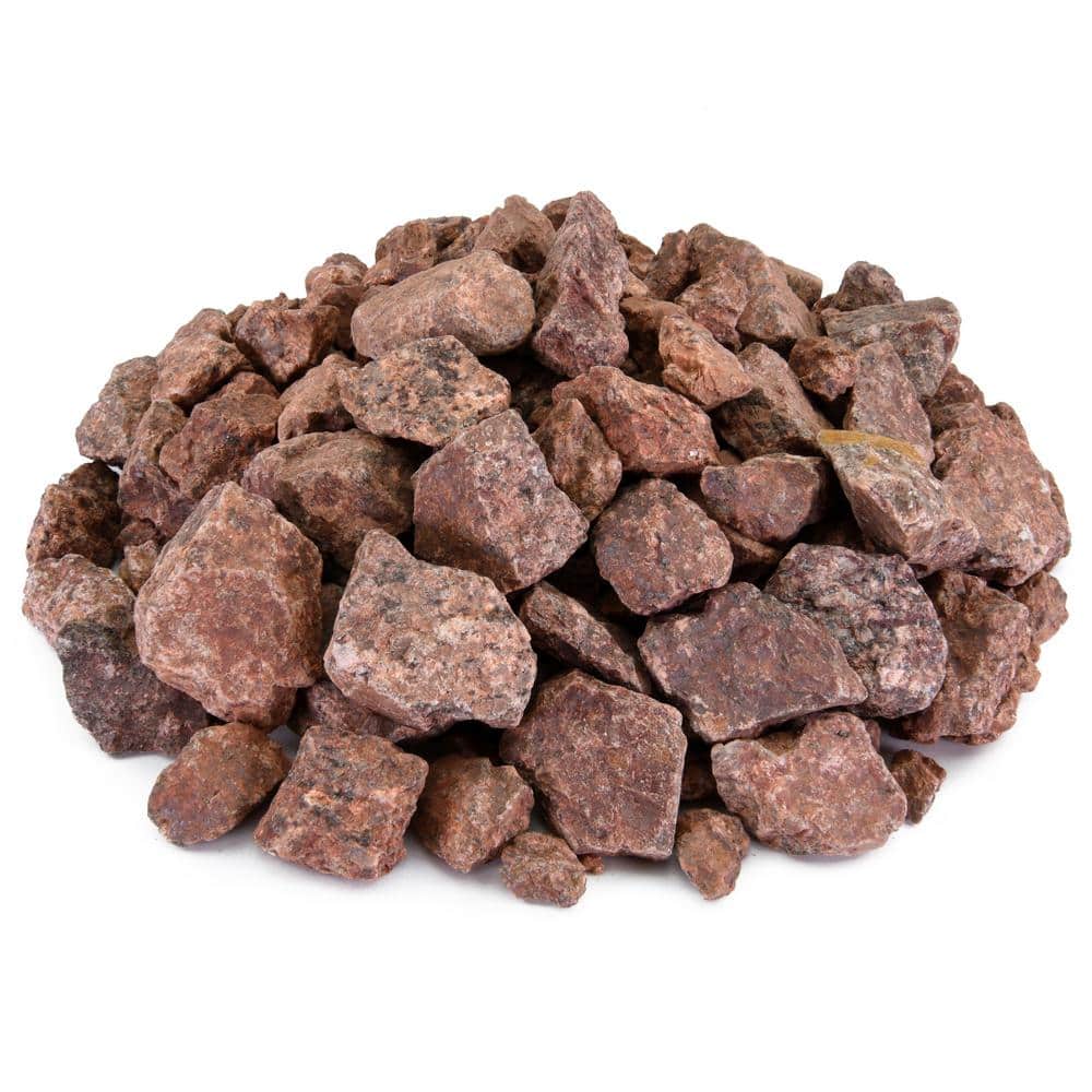 0.25 cu. ft. 3/4 in. Indian Red Crushed Landscape Rock for Gardening, Landscaping, Driveways and Walkways - Hercitys