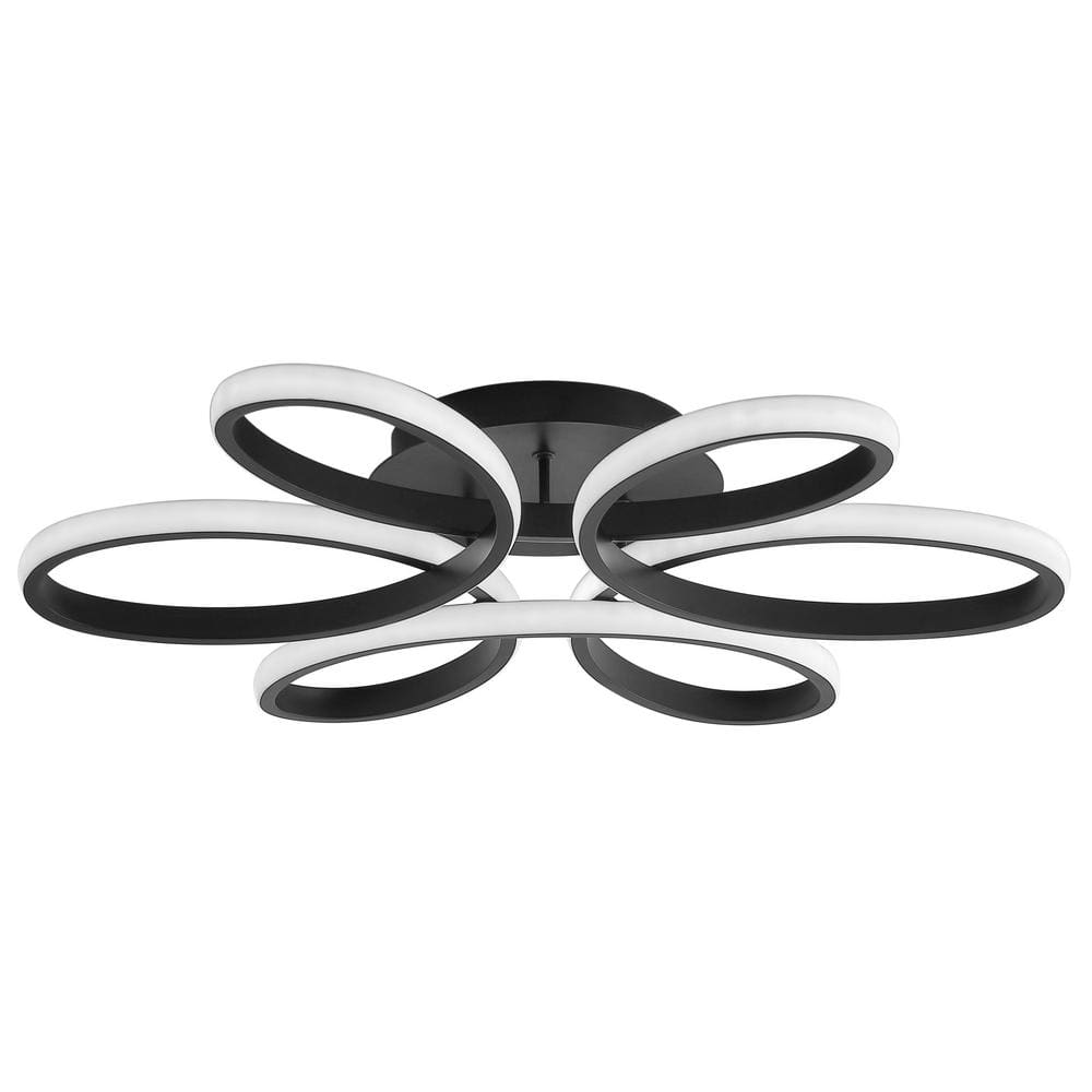 22.83 in. 1-Light Modern Linear Creative Design Integrated LED Flush Mount Ceiling Lighting Fixtures - Hercitys