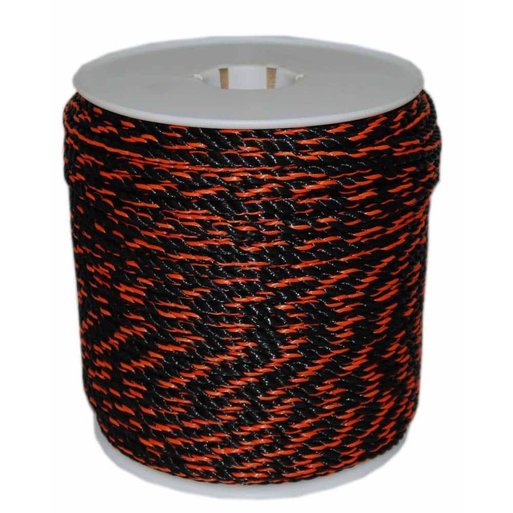 1/2 in. x 600 ft. California Truck Rope in Black and Orange - Hercitys