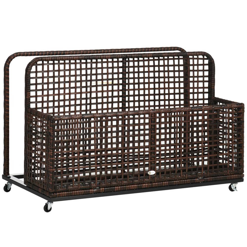 30 Gal. Coffee Brown Rattan Deck Box - Hercitys