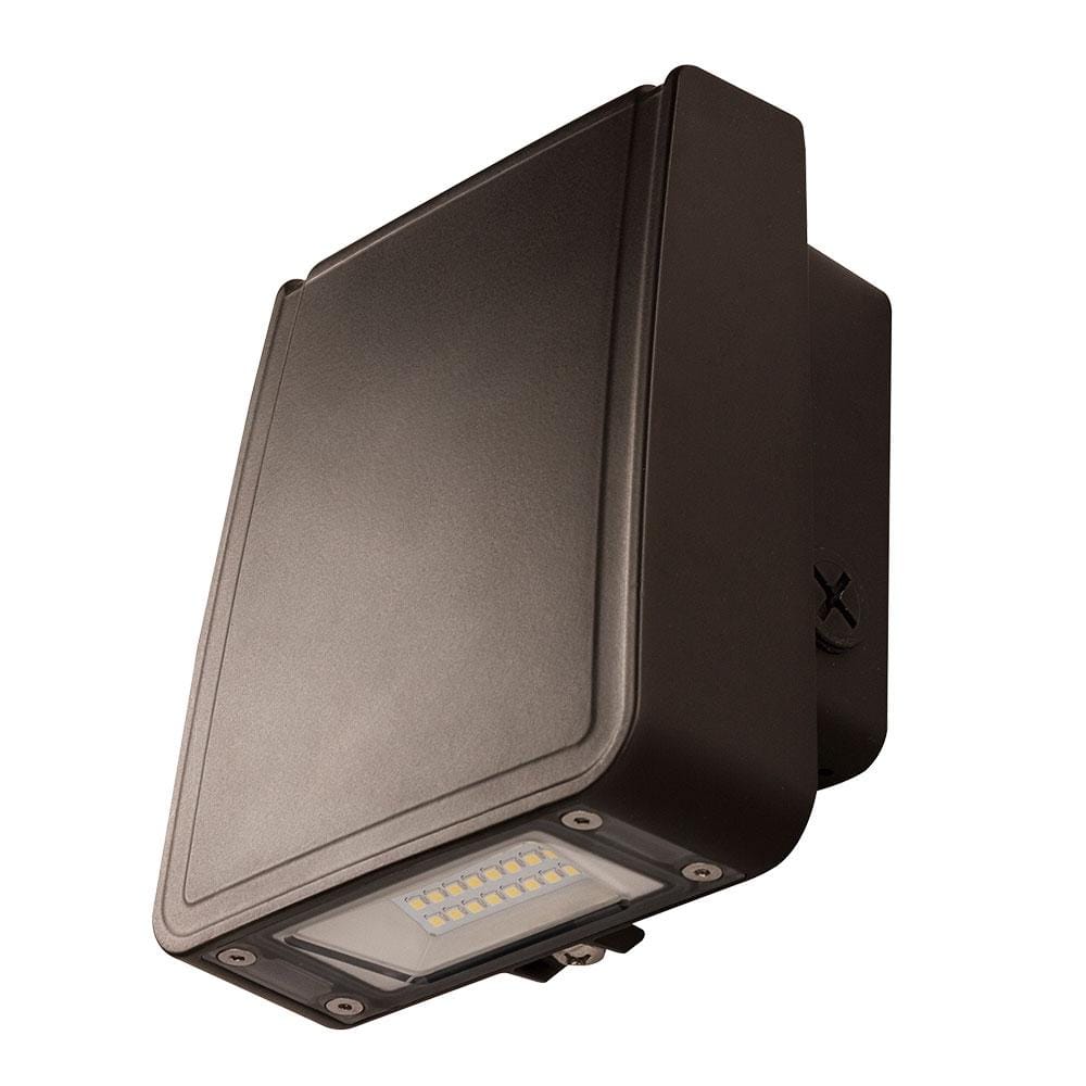 150W Equivalent Integrated Outdoor Bronze LED Wall Pack, 5000 Lumens, 4000K - Hercitys
