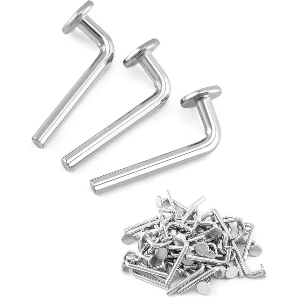 100 Pieces Pallet Rack Drop Pin- M7 x 55mm Accessory Shelving System J Bolt Safety Universal Stainless Steel Track/Trail - Hercitys