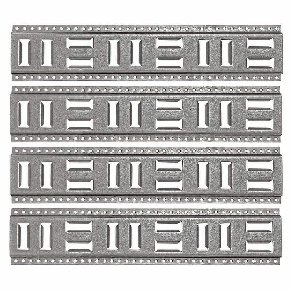 24 in. Fast-Track E-Track USA Galvanized Steel Horizontal Vertical, Logistic Tie-Down (4-Pack) - Hercitys