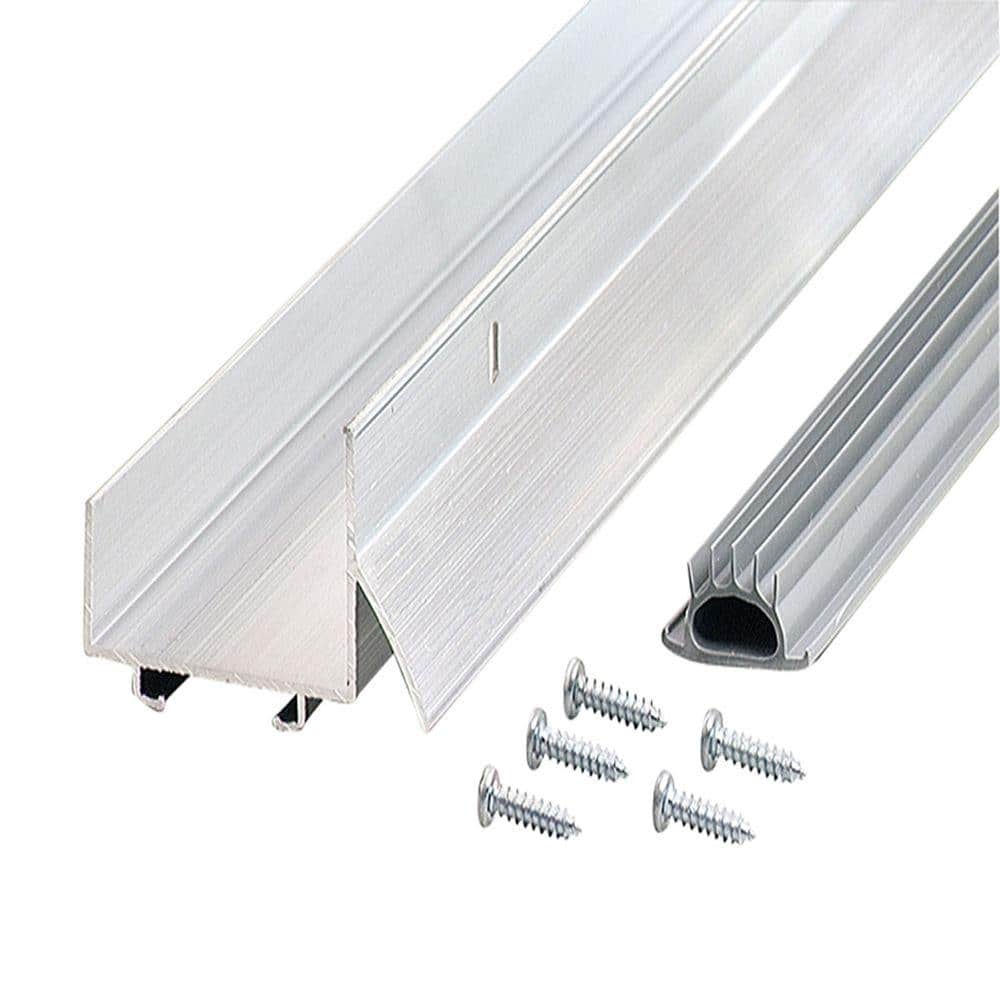 1.5 in. x 48 in. Mill U-Shaped Door Bottom Weatherstripping with Drip Cap - Hercitys