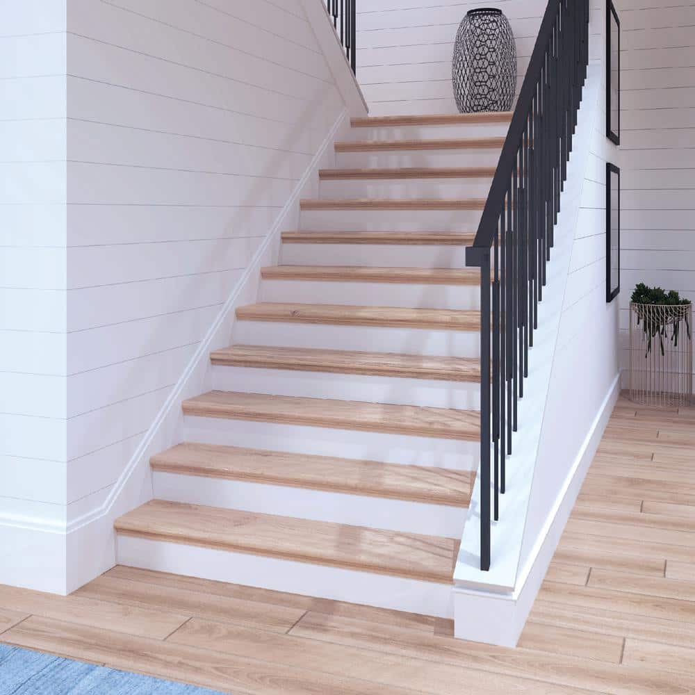 0.375 in. x 7.5 in. x 48 in. Laminate Java Scraped Oak Riser - Hercitys