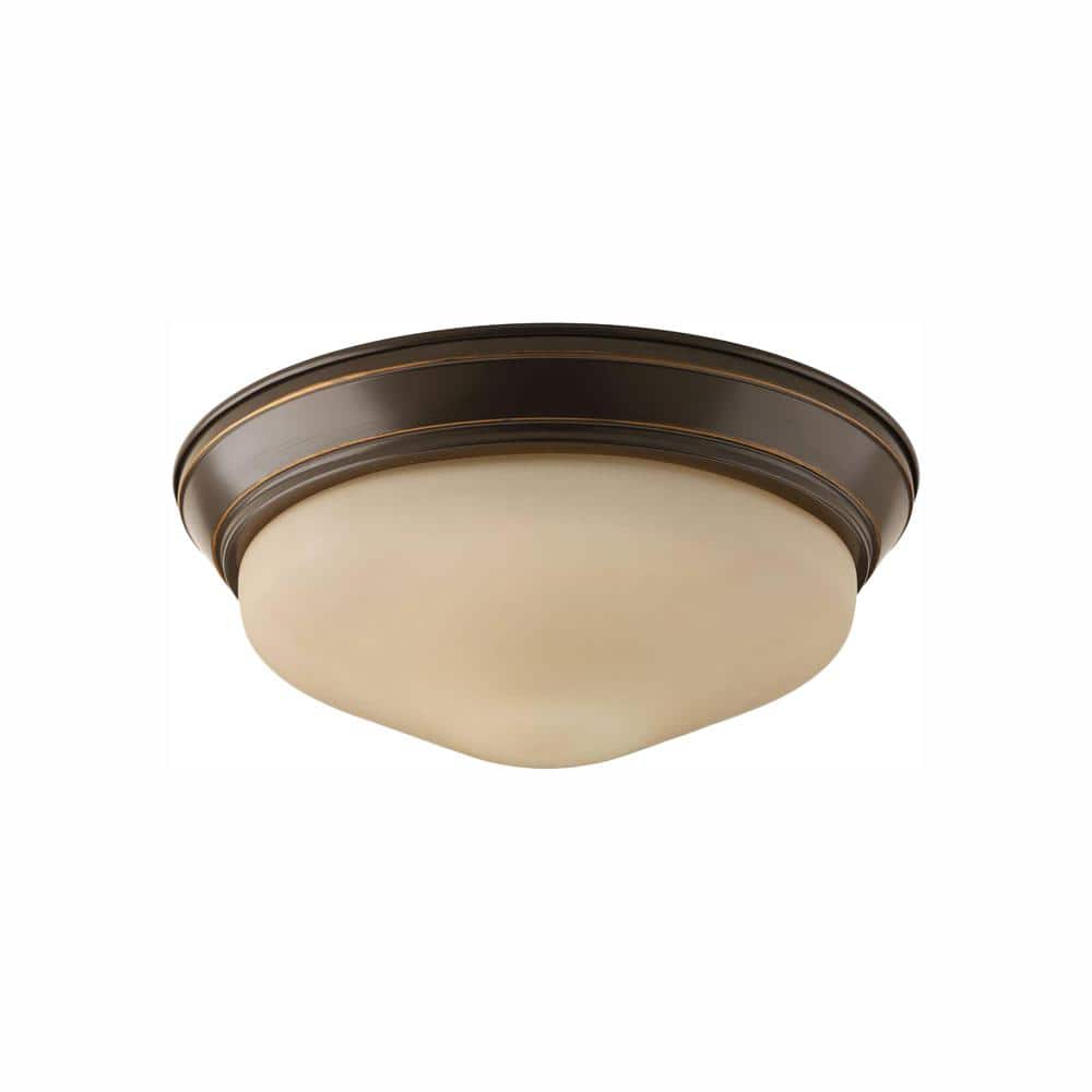 11 in. 1-Light Antique Bronze Integrated LED Flush Mount - Hercitys
