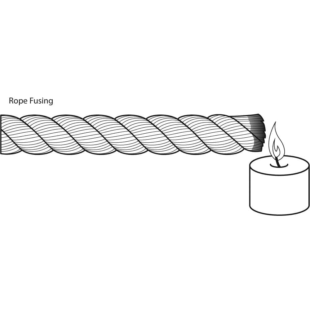 1/4 in. x 50 ft. White Twisted Nylon Rope - Hercitys