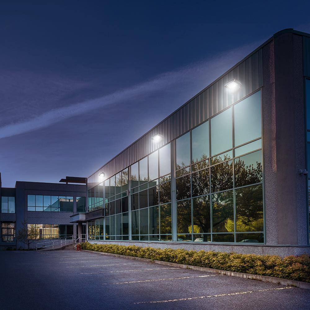 400W Equivalent Integrated LED Bronze Outdoor High Output Flood Light, 12,000 Lumens, 4000K, Dusk-to-Dawn - Hercitys