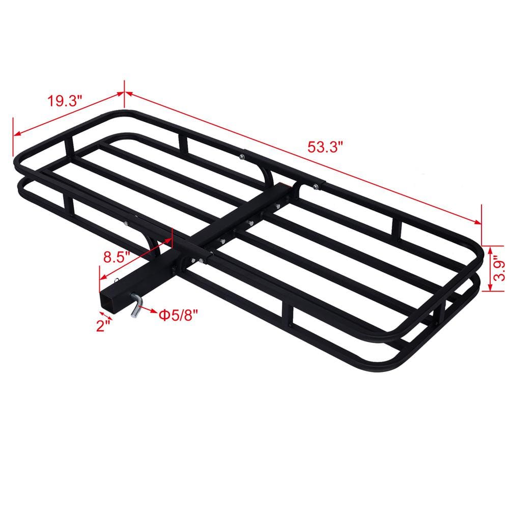500 lbs. Hitch Mount Cargo Carrier in Black with 5/8 in. Hitch Pin - Hercitys