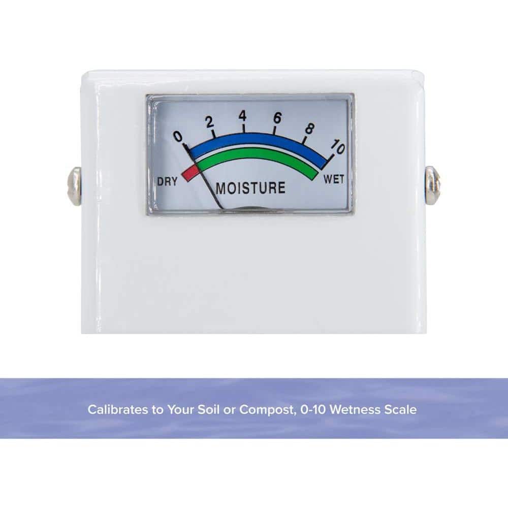 15 in. Garden and Compost Moisture Meter, Garden Tool Ideal for Soil, Plant, Farm and Lawn Moisture Testing - Hercitys