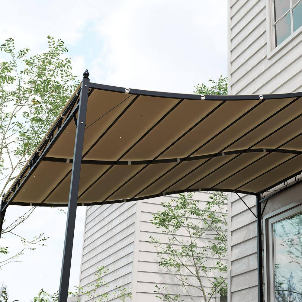 10 ft. x 10 ft. Beige Polyester Fabric Pergola - Hercitys