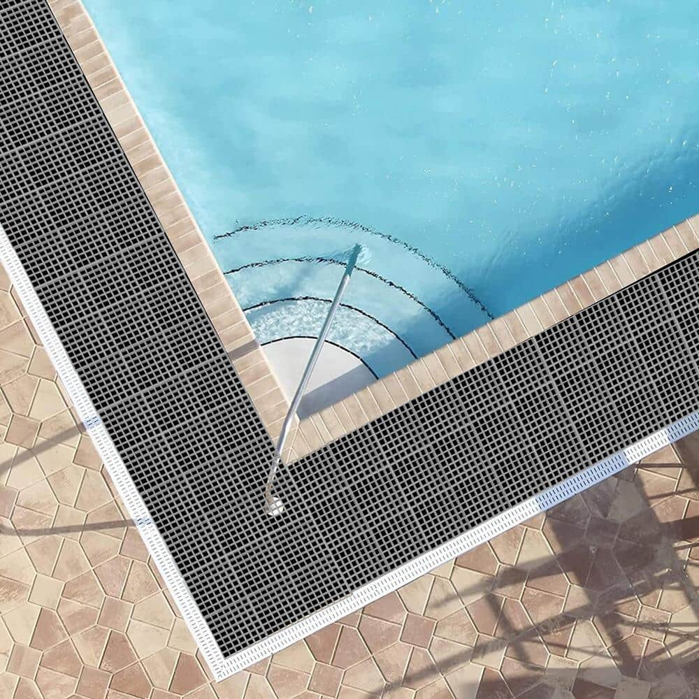 10.6 in. x 10.6 in. x 1 in. Gray Fiberglass Molded Grating, Paver,1.5 in. x 1.5 in. x 1 in. (4-Pack) - Hercitys
