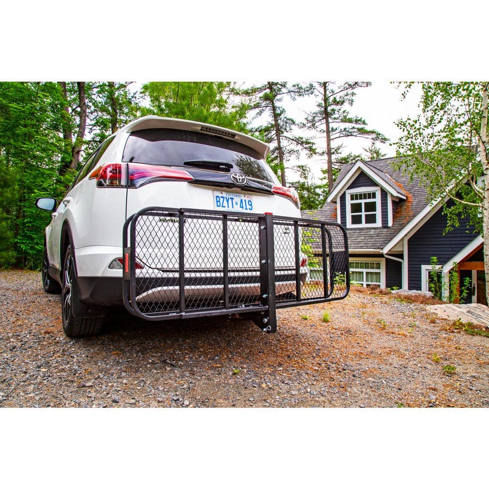 500 lb. Capacity 60 in. x 20 in. Steel Folding Hitch Cargo Carrier for 2 in. Receiver - Hercitys