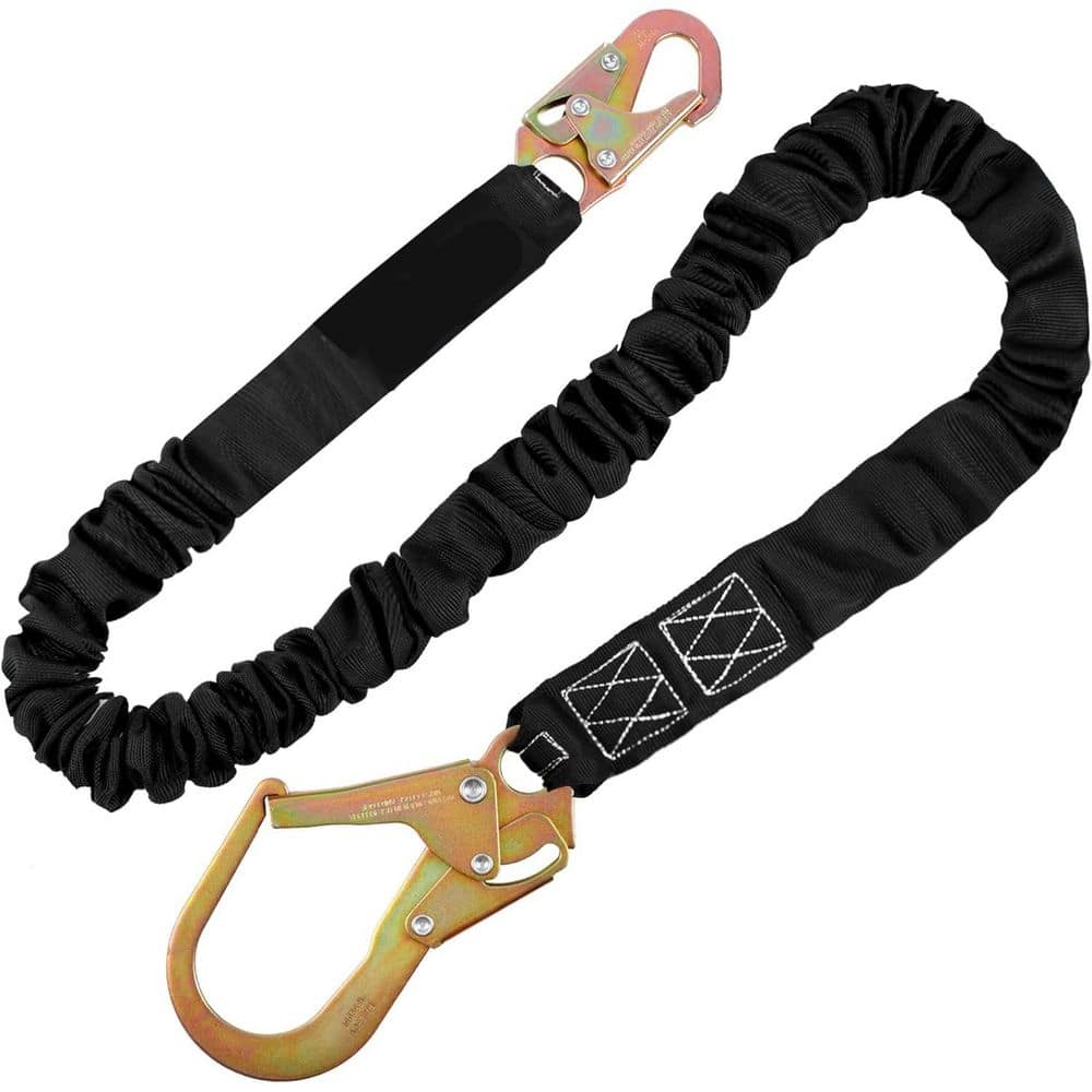 20 in. Galvanized Steel Wire Cable Eyelets Ended Lanyard Safety Tether Chain Vinyl Black 10-Pack Retractable lifeline - Hercitys