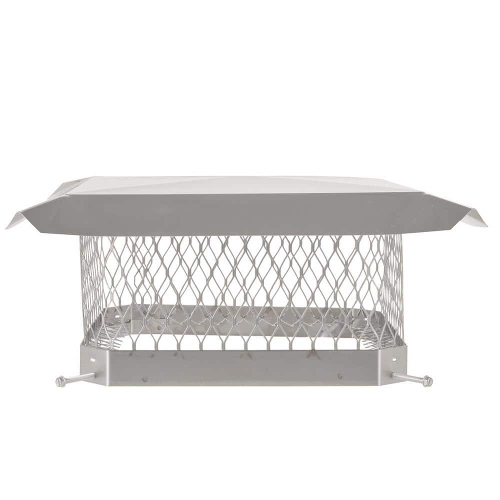 13 in. x 13 in. Mesh Chimney Cap in Stainless Steel - Hercitys