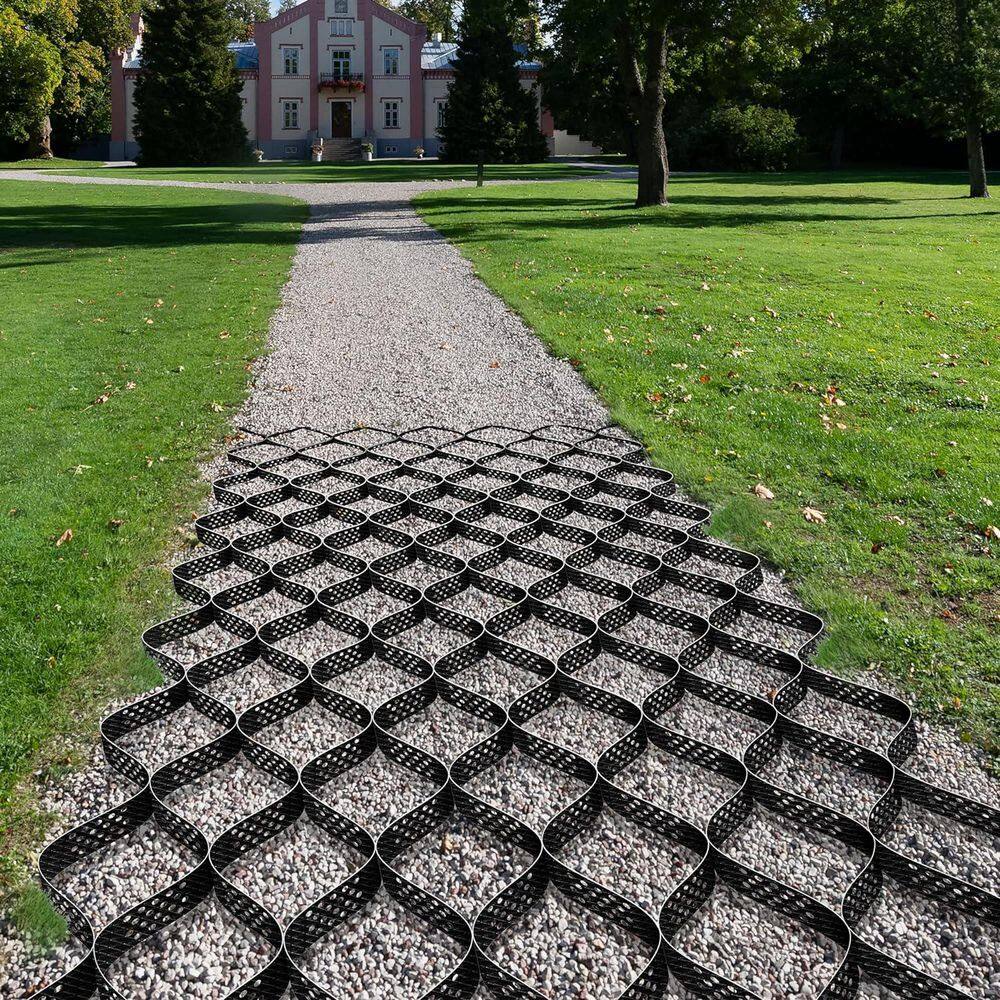 108 in. x 204 in. Rectangular 4 in. Depth Plastic HDPE Geo Cell Ground Grid Paver (1885 lbs./sq. ft.） - Hercitys
